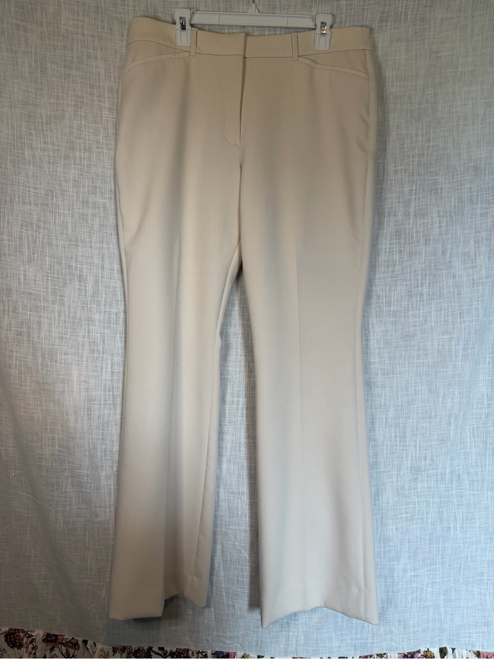 White House Black Market Blush Cream Boot Cut Pants 14